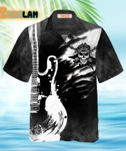 Live Free Or Die Guitar On Smoke Hawaiian Shirt