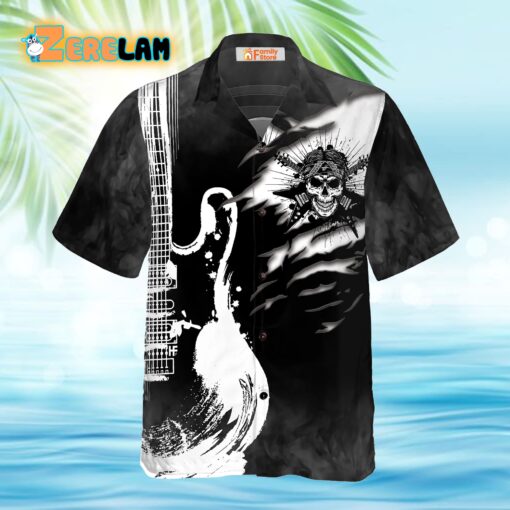 Live Free Or Die Guitar On Smoke Hawaiian Shirt