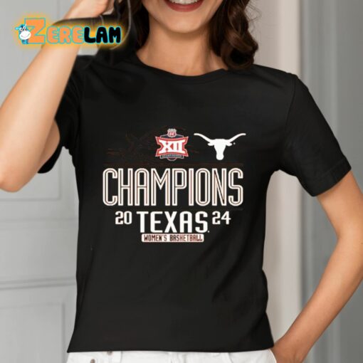 Longhorns 2024 Big 12 Women’s Basketball Conference Tournament Champions Shirt