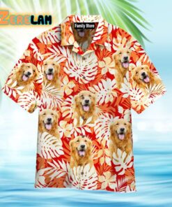 Love Golden Retriever Tropical Hawaiian Shirt