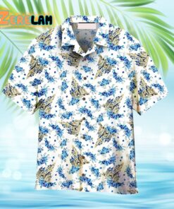 Magic Kingdom Blue Floral Hawaiian Shirt