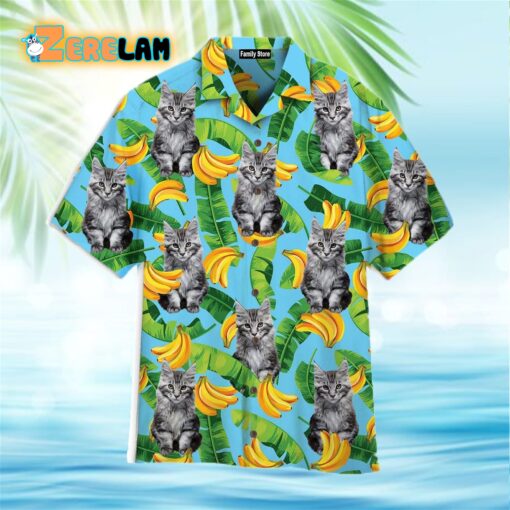 Maine Coon Cats Love Banana Hawaiian Shirt