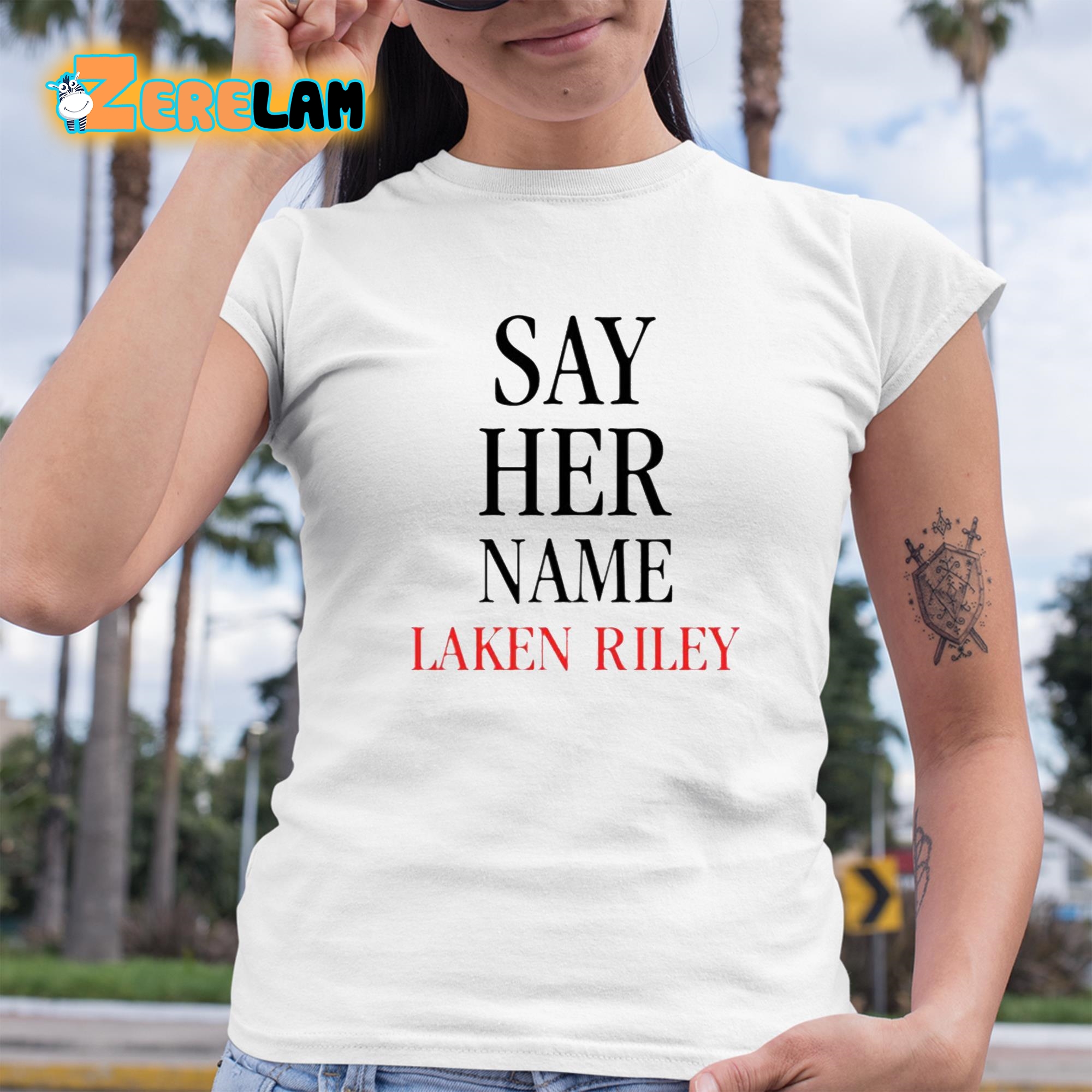 Marjorie Taylor Greene say her name laken riley shirt 6 1
