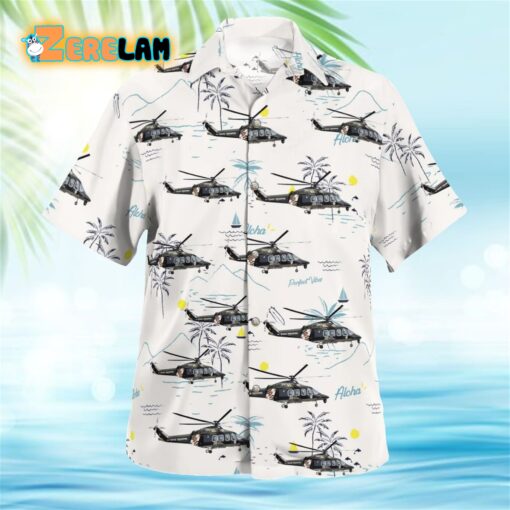 Maryland State Police Trooper 5 Helicopter Hawaiian Shirt