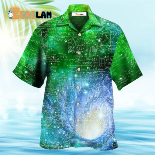 Math Astrophysics Astronomy Colorful Galaxy Hawaiian Shirt