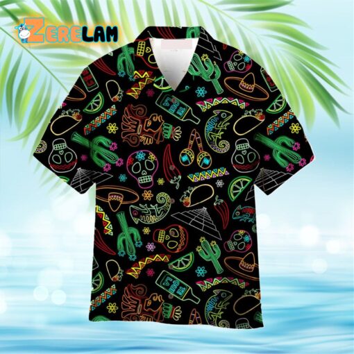 Mexico Neon Fiesta Cinco De Mayo Hawaiian Shirt