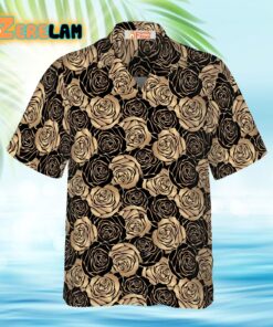 Midnight Rose Gold Hawaiian Shirt