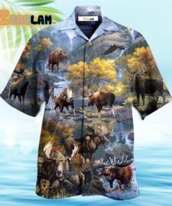 Moose Make Me Happy Everyday Hawaiian Shirt