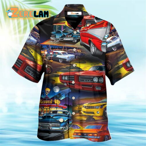 Muscle Car Family Art Hawaiian Shirt