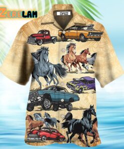 I Like Muscle Car and Horse Hawaiian Shirt