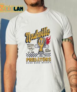 Nashville Predators Down Home Hockey Mitchell And Ness Concession Stand Shirt 11 1