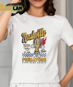Nashville Predators Down Home Hockey Mitchell And Ness Concession Stand Shirt 12 1