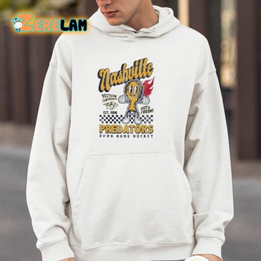 Nashville Predators Down Home Hockey Mitchell And Ness Concession Stand Shirt