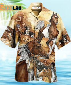 Native American Horse Hawaiian Shirt