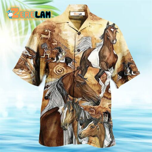 Native American Horse Hawaiian Shirt