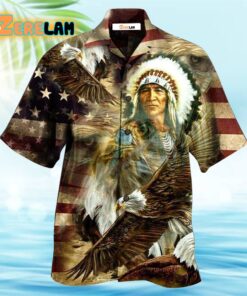 Native American Proud Eagle Cool Hawaiian Shirt