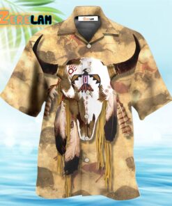 Native Skull Style Love Peace Hawaiian Shirt