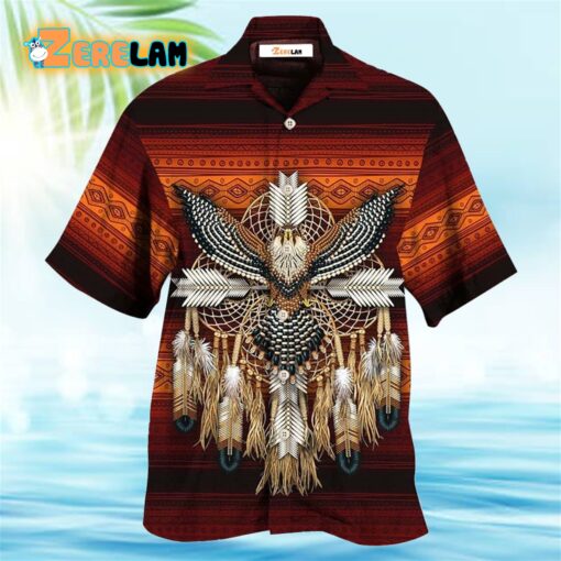 Native Style Love Peace Eagle Hawaiian Shirt