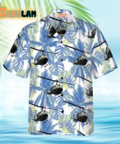 Navy Bell Twin Huey Hawaiian Shirt