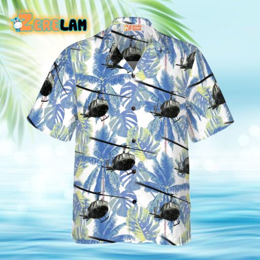 Navy Bell Twin Huey Hawaiian Shirt