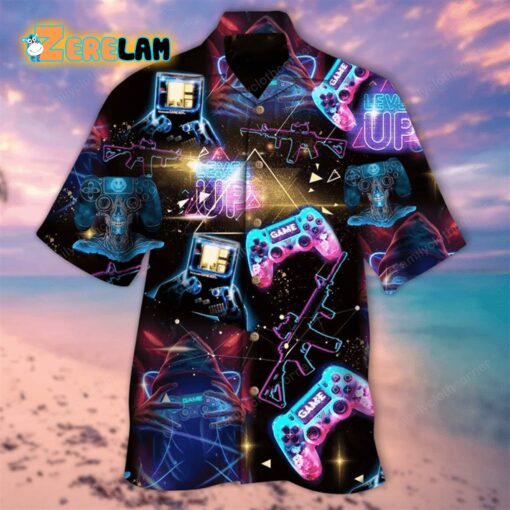 Neon Game Player Hawaiian Shirt