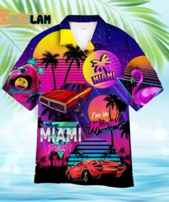 Neon Retro 80s Miami Beach Hawaiian Shirt