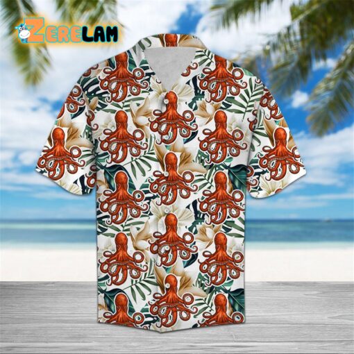 Octopus Flower Tropical Hawaiian Shirt