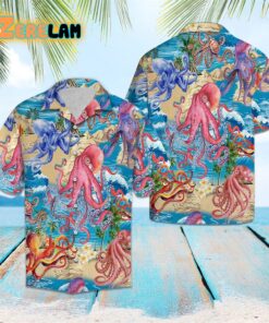 Octopus Summer Vacation Hawaiian Shirt