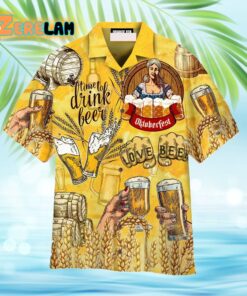 Oktoberfest Time To Drink Beer Light Yellow Hawaiian Shirt