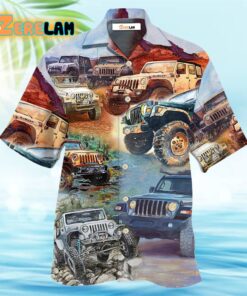 Painting Classic Jeep Vintage Hawaiian Shirt