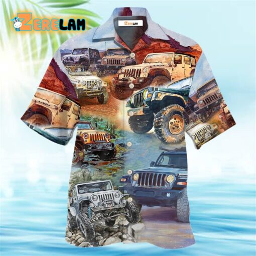 Painting Classic Jeep Vintage Hawaiian Shirt