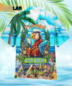 Parrot It’s 5 O’clock Somewhere Summer Beach Hawaiian Shirt