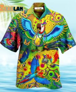 Parrot Mardi Gras Hawaiian Shirt