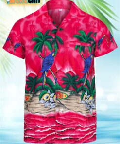 Parrot On The Beach Hawaiian Shirt