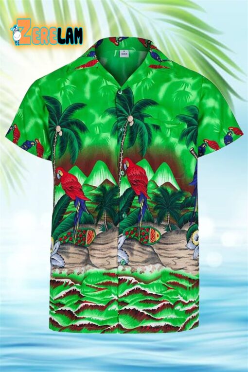 Parrot The Loving Lime Hawaiian Shirt