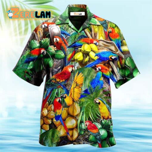 Parrot You Can Call Me Coconut Holic Hawaiian Shirt