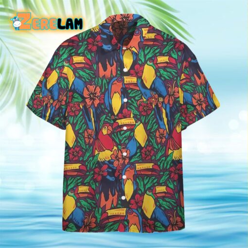 Parrot And Toucans Ace Ventura Pet Detective Hawaiian Shirt