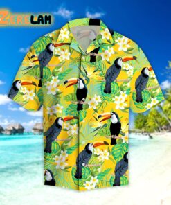 Hibiscus Parrots Tropical Hawaiian Shirt