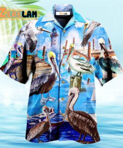 Pelican Animals Love Beach And Beach Love Them Too Much Hawaiian Shirt