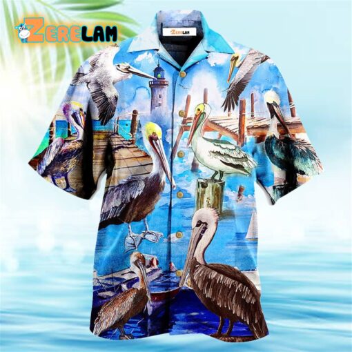 Pelican Animals Love Beach And Beach Love Them Too Much Hawaiian Shirt