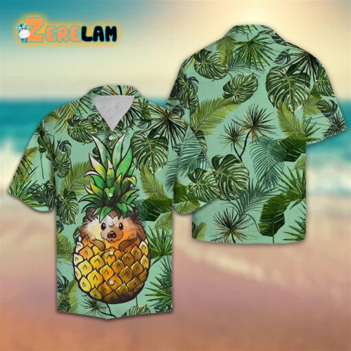 Pineapple Hedgehog Hawaiian Shirt