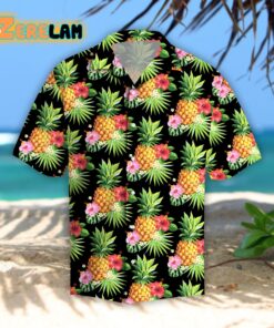 Pineapples Hibiscus Tropical Hawaiian Shirt