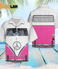 Pink Hippie Bus Hawaiian Shirt