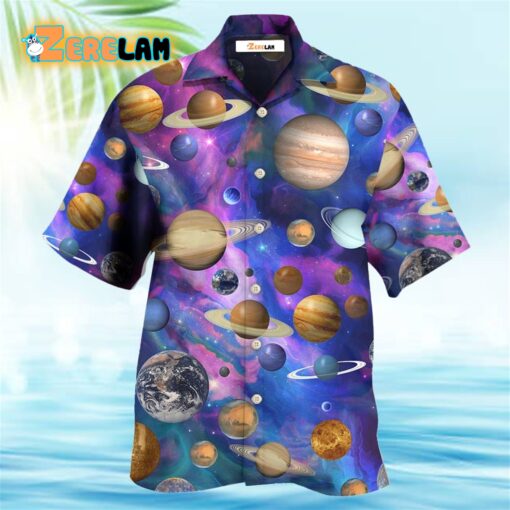 Planet Solar System Galaxy Style Hawaiian Shirt