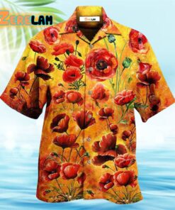 Poppy Flowers Lest We Forget Hawaiian Shirt