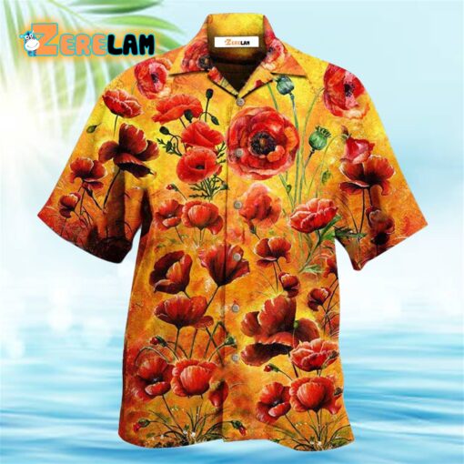 Poppy Flowers Lest We Forget Hawaiian Shirt