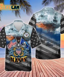 Proudly Served United States Navy Hawaiian Shirt