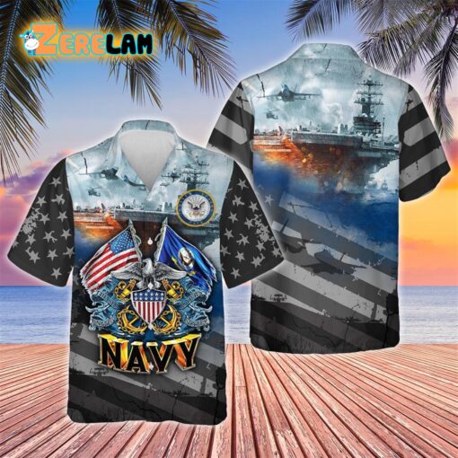 Proudly Served United States Navy Hawaiian Shirt