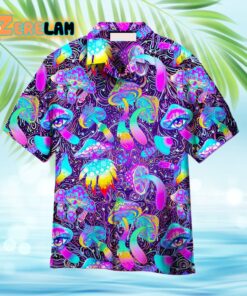 Psychedelic Art Magic Mushroom Trippy Hippie Hawaiian Shirt