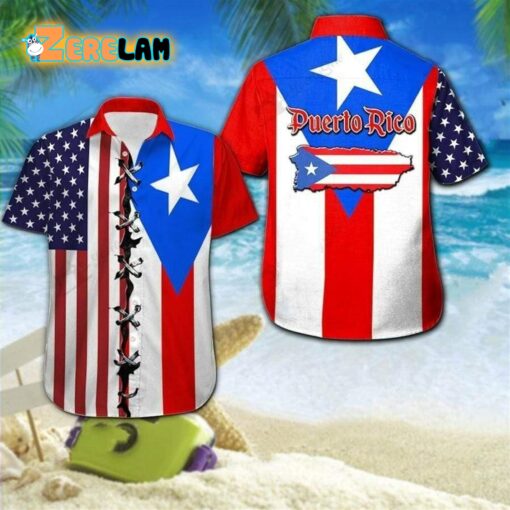 Puerto Rico Flag Hawaiian Shirt